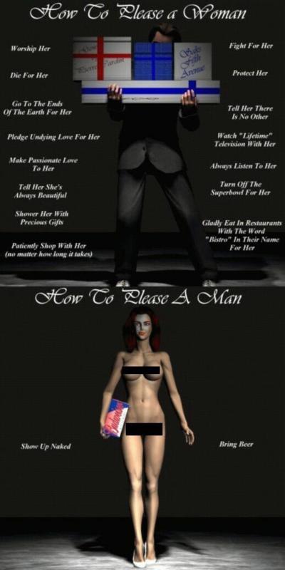 how to please a woman or a man